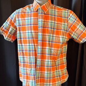 Ralph Lauren Vibrant Orange Plaid Shirt
